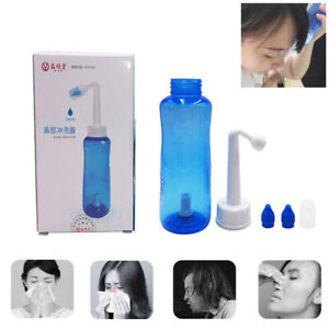 Nasal Wash Bottle 300ml Neti Pot Nose Irrigation Device for Colds Allergy Relief