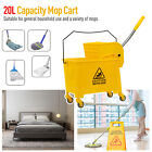 20L/5.28 Gallon Mop Bucket with Wringer Combo Commercial Home Cleaning Cart US