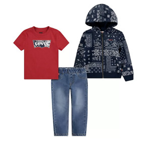 LEVI'S Toddler Boys Jacket,  Jeans, Tee - 3-piece Set - Size: 3T