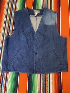 Vintage  By Classic Old West Styles Vest Denim XL
