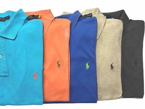 Lot of  5 Polo Ralph Lauren  Short Sleeve  Men’s Polo Shirts XL