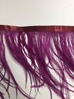 Ostrich Feather Fringe ,sold by yards ,6/7 inches lenght ,magenta color