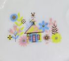 Snack Plate Chalet Pattern 4-Pc Federal Glass Company Milk Glass