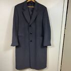 Vintage BILL BLASS charcoal grey wool?overcoat car coat men's Dressy 38 In Chest