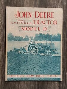 1930s John Deere Tractor Two Cylinder Model D Sales Brochure Advertising Catalog