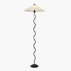 62” Modern Wavy Floor Lamp For Home Office Living Room Squiggle Pleat Home Decor