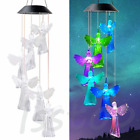Solar Wind Chimes Lights LED Angels Color Changing Garden Lawn Hanging Lamp Deco