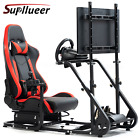 Supllueer Racing Simulator Cockpit Stand with Seat & Monitor Stand Fit Logitech