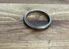Antique Belais 18K White Gold 1930s Engraved Textured Wedding Band Ring Sz 6