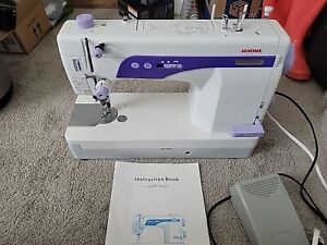 Janome 1600P DB Sewing Machine, Pedal, And Instruction Book