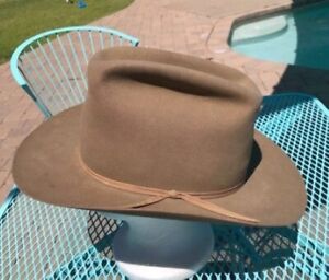 Resistol Self Conforming Felt Cowboy Western Hat Sz 7 3/8 Brown 2X Double X Vtg