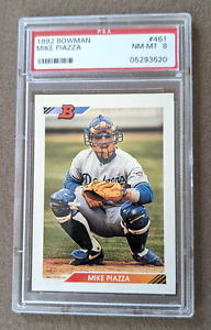 New Listing1992 Bowman #461 Mike Piazza #461 (RC) Rookie PSA 8