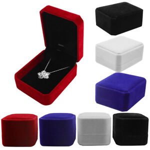 1/5/10 Pack Velvet Earring Ring Necklace Pendant Jewelry Gift Boxes Case Wedding
