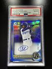 New Listing2022 Bowman Chrome Wilmin Candelario /150 auto blue refractor card PSA 10