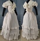 1900s Two Piece Cotton Victorian Gown xs-s