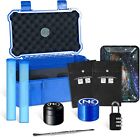 Blue Storage Box ABS Plastic Storage Container with Lock - Smell Proof Waterproo