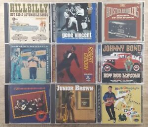Hillbilly Rock Rockabilly  CD Lot of 9 Hillbilly Hot Rod In Automobile Songs