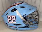 Cascade R OSFM Lacrosse Helmet Baby Light Blue Metal Full Face USA w/ Chin Strap