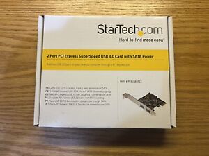 StarTech 2 Port PCI Express SuperSpeed USB 3.0 Card with SATA Power  PEXUSB3S23
