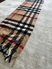 Authentic Burberry Check Cashmere Scarf 12x65. Great Condition
