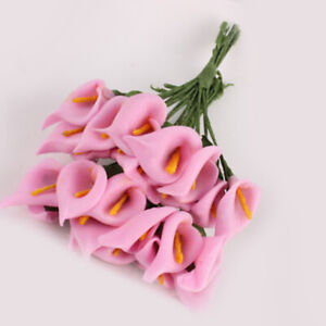 12 Pcs Foam Calla Artificial Flower Bouquet DIY Scrapbooking Decorative Wreath
