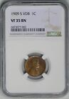 1909-S  VDB  NGC VF35  LINCOLN CENT   *  KEY DATE  *  #6473077-002