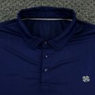 Black Clover Polo Shirt Mens 2XL XXL Blue Casual Golf Short Sleeve Outdoor