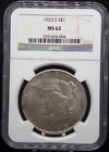 New Listing1923 S Peace Silver Dollar $1 NGC MS62 Unc Uncirculated #596