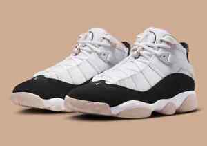 Nike Air Jordan 6 Rings Shoes White Fossil Stone Black 322992-112 Men's NEW