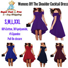 Cocktail Skater Dress High Low Prom Off The Shoulder Dress Small Medium Large