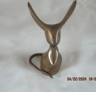 Vintage Solid Brass Mouse Figurine Kelex - Large Ears 3.5 inches