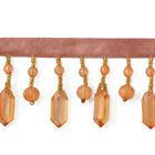 Shard Crystal Beaded Fringe Trim - Amber (Sold by the Yard)