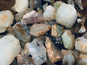 1000 Carat Lots of Unsearched Blue Opal Rough + a FREE faceted Gemstone