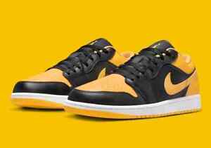 Nike Air Jordan 1 Low Yellow Ochre White Black 553558-072 Men's or GS Shoes NEW