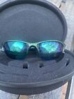 Vintage Oakley 90s Y2k Green Flaws Read  Frame Mirror Iridium Sunglasses