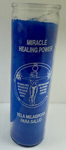 New ListingMiracle Healing Blue Wax 7 Day Glass Jar Ritual Type One Color Unscented Candle