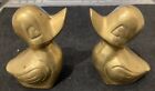 Lot Of 2 Vintage Mid Century Solid Brass Duck Figurines