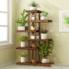 Tall Solid Pine Wood Planter Stand Storage Rack Flower Display Shelf Patio Home