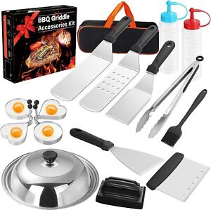 17PCS Flat Top Grill Accessories Set for Blackstone and Camp Chef, Enlarged Spat