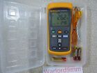FLUKE 52 II THERMOMETER WITH 2 TEMP PROBES + FREE STORAGE CASE - 0208034.