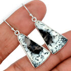 Natural Merlinite Dendritic Opal 925 Sterling Silver Earrings Jewelry CE31332