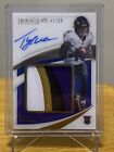 New Listing2021 Panini Immaculate Tylan Wallace RPA - 4 Color Nasty Patch #/99 Auto RAVENS