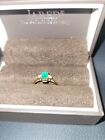 14kt gold emerald and diamond rings preowned