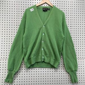 Vintage Christopher Rand Cardigan Button Sweater Green Adult Medium 23.5x27