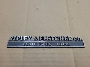 Ripley & Fletcher Ford S Paris Maine ME Car Dealership Emblem Badge Logo Name