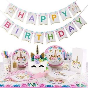 Unicorn Extravaganza Themed Birthday Party Supplies for 16, Sparkling Decoration