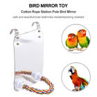 Cockatiel With Rope Perch Accessories Parrot Toy Hanging For Cage Bird Mirror
