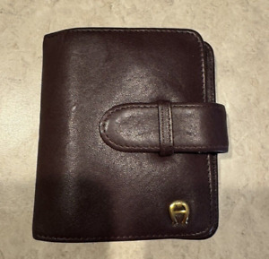 Vintage Aigner Leather Cardholder Photo Wallet Oxblood