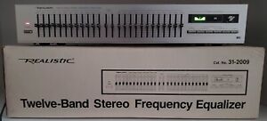 Vintage REALISTIC 31-2009 Silver-Face 12-Band Stereo Graphic Equalizer