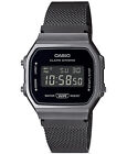 Casio A168WEMB-1B Men's Vintage Mesh Band Illuminator Alarm Chronograph Watch